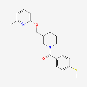 [3-[(6-Methylpyridin-2-yl)oxymethyl]piperidin-1-yl]-(4-methylsulfanylphenyl)methanone