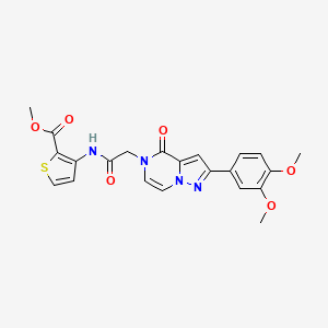 methyl 3-({[2-(3,4-dimethoxyphenyl)-4-oxopyrazolo[1,5-a]pyrazin-5(4H)-yl]acetyl}amino)thiophene-2-carboxylate
