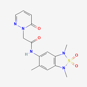 2-(6-oxopyridazin-1(6H)-yl)-N-(1,3,6-trimethyl-2,2-dioxido-1,3-dihydrobenzo[c][1,2,5]thiadiazol-5-yl)acetamide