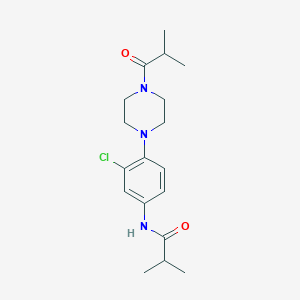 molecular formula C18H26ClN3O2 B251366 N-[3-chloro-4-(4-isobutyryl-1-piperazinyl)phenyl]-2-methylpropanamide 