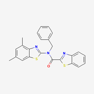 molecular formula C24H19N3OS2 B2513663 N-benzyl-N-(4,6-dimethyl-1,3-benzothiazol-2-yl)-1,3-benzothiazole-2-carboxamide CAS No. 922825-47-6