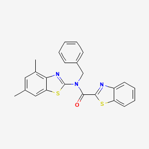 molecular formula C24H19N3OS2 B2513663 N-benzyl-N-(4,6-dimethylbenzo[d]thiazol-2-yl)benzo[d]thiazole-2-carboxamide CAS No. 922825-47-6