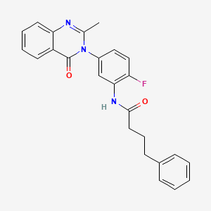 N-(2-fluoro-5-(2-methyl-4-oxoquinazolin-3(4H)-yl)phenyl)-4-phenylbutanamide