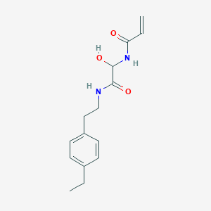 molecular formula C15H20N2O3 B2513666 N-[2-[2-(4-Ethylphenyl)ethylamino]-1-hydroxy-2-oxoethyl]prop-2-enamide CAS No. 2248713-69-9