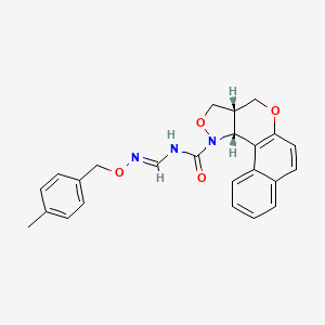 molecular formula C24H23N3O4 B2513677 N-({[(4-methylbenzyl)oxy]amino}methylene)-3a,11c-dihydro-3H-benzo[5,6]chromeno[4,3-c]isoxazole-1(4H)-carboxamide CAS No. 317833-24-2