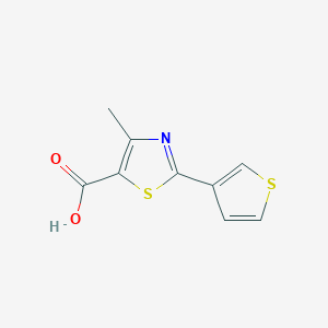 molecular formula C9H7NO2S2 B2513679 4-甲基-2-(噻吩-3-基)-1,3-噻唑-5-羧酸 CAS No. 871544-52-4