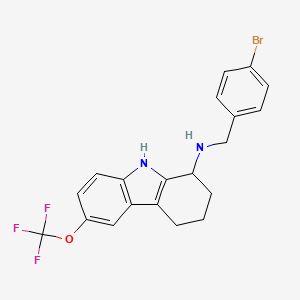 N-[(4-Bromophenyl)methyl]-6-(trifluoromethoxy)-2,3,4,9-tetrahydro-1H-carbazol-1-amine