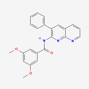 molecular formula C23H19N3O3 B2513691 3,5-dimethoxy-N-(3-phenyl-1,8-naphthyridin-2-yl)benzamide CAS No. 1021132-99-9