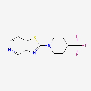 molecular formula C12H12F3N3S B2513704 2-[4-(Trifluoromethyl)piperidin-1-yl]-[1,3]thiazolo[4,5-c]pyridine CAS No. 2415621-69-9