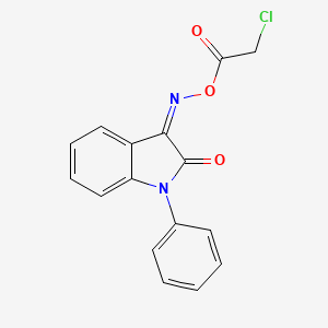 molecular formula C16H11ClN2O3 B2513710 [(Z)-(2-oxo-1-phenylindol-3-ylidene)amino] 2-chloroacetate CAS No. 478261-13-1