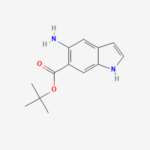 molecular formula C13H16N2O2 B2513711 Tert-butyl 5-amino-1H-indole-6-carboxylate CAS No. 2287271-46-7