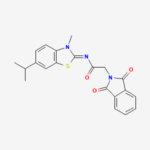 (E)-2-(1,3-dioxoisoindolin-2-yl)-N-(6-isopropyl-3-methylbenzo[d]thiazol-2(3H)-ylidene)acetamide