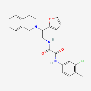 N1-(3-chloro-4-methylphenyl)-N2-(2-(3,4-dihydroisoquinolin-2(1H)-yl)-2-(furan-2-yl)ethyl)oxalamide