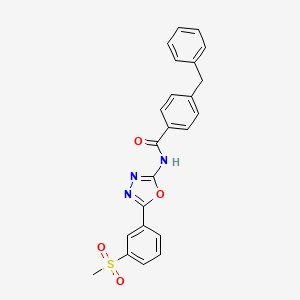 4-benzyl-N-(5-(3-(methylsulfonyl)phenyl)-1,3,4-oxadiazol-2-yl)benzamide
