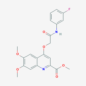 molecular formula C21H19FN2O6 B2513737 7-{[isobutyryl(4-methylphenyl)amino]methyl}-N-(4-methylphenyl)-2,3-dihydro-1,4-benzoxazepine-4(5H)-carboxamide CAS No. 1358224-79-9