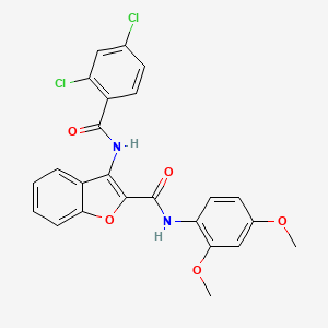 molecular formula C24H18Cl2N2O5 B2513741 3-(2,4-dichlorobenzamido)-N-(2,4-dimethoxyphenyl)benzofuran-2-carboxamide CAS No. 862978-93-6