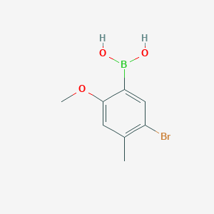 molecular formula C8H10BBrO3 B2513748 5-Bromo-2-methoxy-4-methylphenylboronic acid CAS No. 2096336-26-2