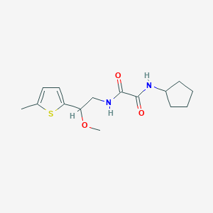 molecular formula C15H22N2O3S B2513752 N1-环戊基-N2-(2-甲氧基-2-(5-甲硫代苯-2-基)乙基)草酰胺 CAS No. 1448030-95-2