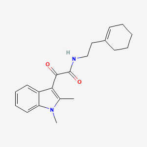 N-(2-(cyclohex-1-en-1-yl)ethyl)-2-(1,2-dimethyl-1H-indol-3-yl)-2-oxoacetamide