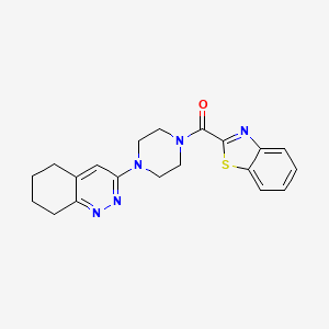 molecular formula C20H21N5OS B2513762 Benzo[d]thiazol-2-yl(4-(5,6,7,8-tetrahydrocinnolin-3-yl)piperazin-1-yl)methanone CAS No. 2034510-43-3