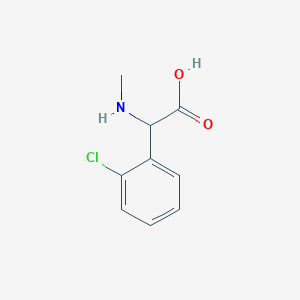 molecular formula C9H10ClNO2 B2513775 2-(2-Chlorophenyl)-2-(methylamino)acetic acid CAS No. 1218559-78-4