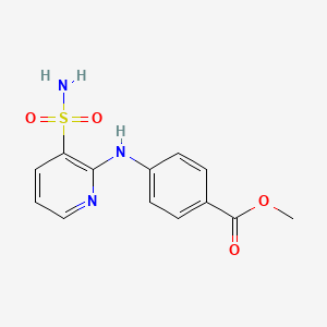 molecular formula C13H13N3O4S B2513781 4-{[3-(氨基磺酰基)吡啶-2-基]氨基}苯甲酸甲酯 CAS No. 1774900-81-0