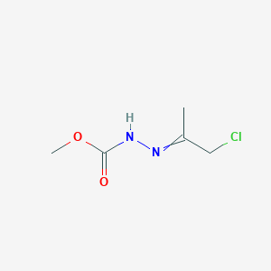 molecular formula C5H9ClN2O2 B025138 Methyl N-(1-chloropropan-2-ylideneamino)carbamate CAS No. 103517-77-7