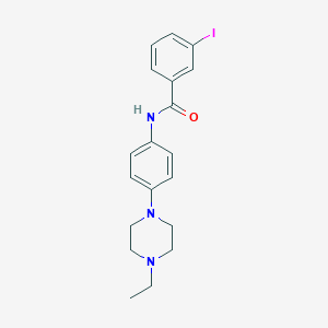 molecular formula C19H22IN3O B251381 N-[4-(4-ethylpiperazin-1-yl)phenyl]-3-iodobenzamide 