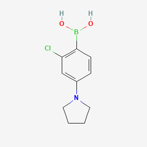 molecular formula C10H13BClNO2 B2513822 2-Chloro-4-(pyrrolidin-1-YL)phenylboronic acid CAS No. 2225156-01-2