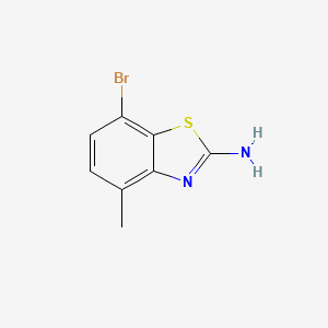 molecular formula C8H7BrN2S B2513826 2-Amino-7-bromo-4-methylbenzothiazole CAS No. 1157454-73-3