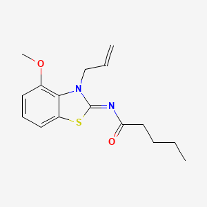 molecular formula C16H20N2O2S B2513828 (Z)-N-(3-allyl-4-methoxybenzo[d]thiazol-2(3H)-ylidene)pentanamide CAS No. 868376-61-8