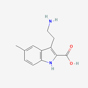molecular formula C12H14N2O2 B2513831 3-(2-Aminoethyl)-5-methyl-1H-indole-2-carboxylic acid CAS No. 104510-00-1