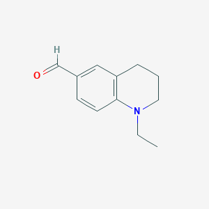 molecular formula C12H15NO B2513835 1-Ethyl-1,2,3,4-tetrahydroquinoline-6-carbaldehyde CAS No. 75535-22-7
