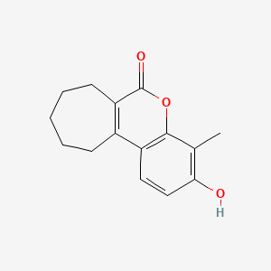 molecular formula C15H16O3 B2513841 3-hydroxy-4-methyl-8,9,10,11-tetrahydrocyclohepta[c]chromen-6(7H)-one CAS No. 431983-60-7