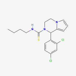 molecular formula C18H21Cl2N3S B2513911 N-butyl-1-(2,4-dichlorophenyl)-1H,2H,3H,4H-pyrrolo[1,2-a]pyrazine-2-carbothioamide CAS No. 393825-22-4