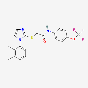2-[1-(2,3-dimethylphenyl)imidazol-2-yl]sulfanyl-N-[4-(trifluoromethoxy)phenyl]acetamide