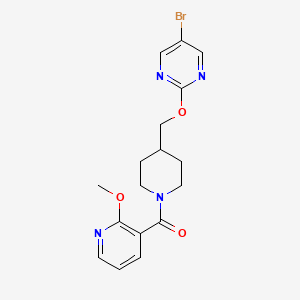 [4-[(5-Bromopyrimidin-2-yl)oxymethyl]piperidin-1-yl]-(2-methoxypyridin-3-yl)methanone
