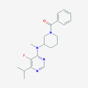 molecular formula C20H25FN4O B2513948 N-(1-benzoylpiperidin-3-yl)-5-fluoro-N-methyl-6-(propan-2-yl)pyrimidin-4-amine CAS No. 2415524-10-4