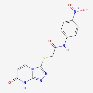 N-(4-nitrophenyl)-2-((7-oxo-7,8-dihydro-[1,2,4]triazolo[4,3-a]pyrimidin-3-yl)thio)acetamide