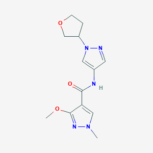 3-methoxy-1-methyl-N-(1-(tetrahydrofuran-3-yl)-1H-pyrazol-4-yl)-1H-pyrazole-4-carboxamide