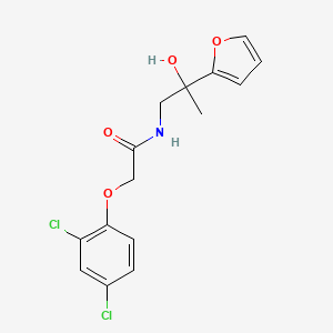 molecular formula C15H15Cl2NO4 B2514005 2-(2,4-dichlorophenoxy)-N-[2-(furan-2-yl)-2-hydroxypropyl]acetamide CAS No. 1396678-19-5