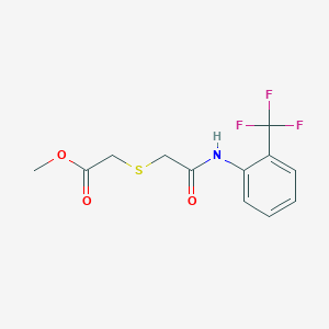 Methyl 2-((2-oxo-2-((2-(trifluoromethyl)phenyl)amino)ethyl)thio)acetate