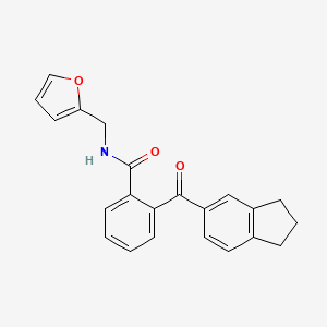 2-(2,3-dihydro-1H-inden-5-ylcarbonyl)-N-(2-furylmethyl)benzenecarboxamide