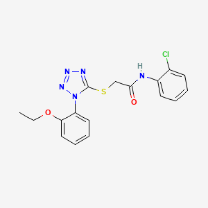 molecular formula C17H16ClN5O2S B2514010 N-(2-chlorophenyl)-2-{[1-(2-ethoxyphenyl)-1H-1,2,3,4-tetrazol-5-yl]sulfanyl}acetamide CAS No. 874467-23-9
