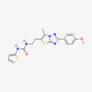 1-(2-(2-(4-Methoxyphenyl)-6-methylthiazolo[3,2-b][1,2,4]triazol-5-yl)ethyl)-3-(thiophen-2-yl)urea