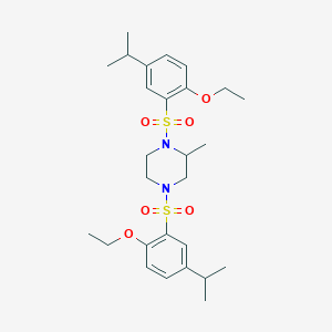 1,4-Bis[2-ethoxy-5-(propan-2-yl)benzenesulfonyl]-2-methylpiperazine
