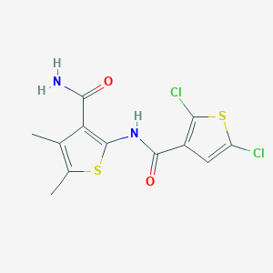 2-[(2,5-Dichlorothiophene-3-carbonyl)amino]-4,5-dimethylthiophene-3-carboxamide