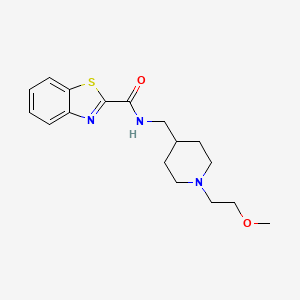 molecular formula C17H23N3O2S B2514034 N-((1-(2-methoxyethyl)piperidin-4-yl)methyl)benzo[d]thiazole-2-carboxamide CAS No. 1209378-14-2