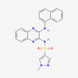 1-methyl-N-(3-(naphthalen-1-ylamino)quinoxalin-2-yl)-1H-pyrazole-4-sulfonamide