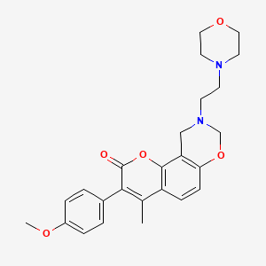 3-(4-methoxyphenyl)-4-methyl-9-(2-morpholinoethyl)-9,10-dihydrochromeno[8,7-e][1,3]oxazin-2(8H)-one